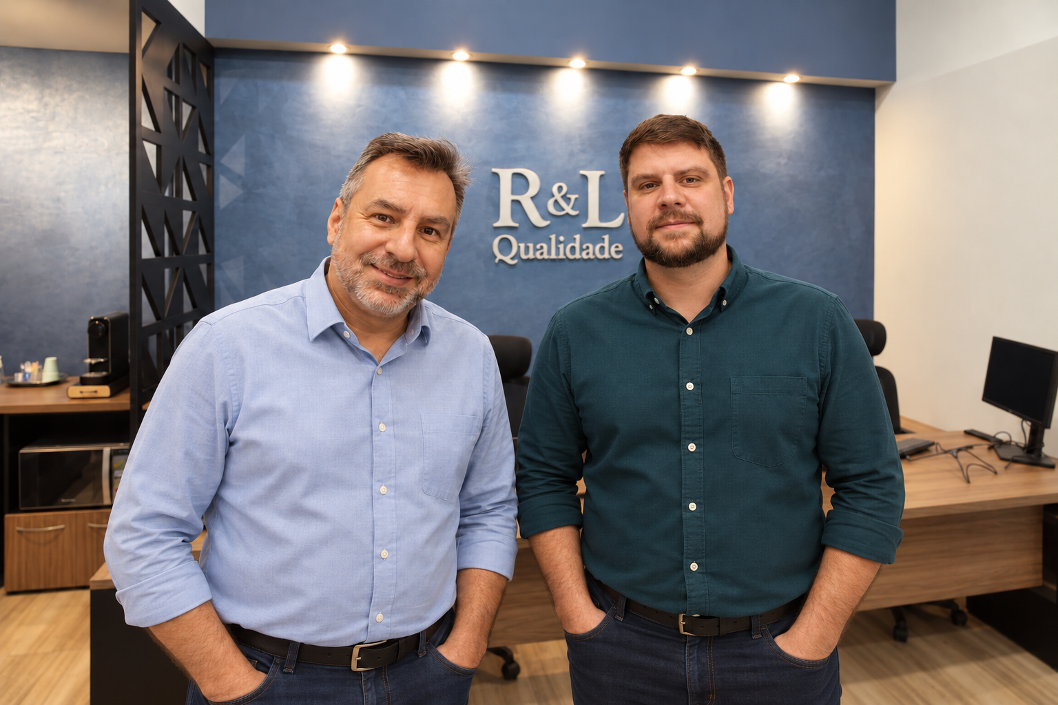 Composição de Luis e Ricardo no escritório da R&L